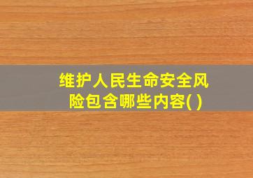 维护人民生命安全风险包含哪些内容( )